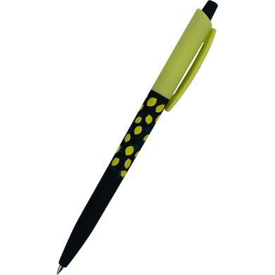 Ручка кулькова автоматична Lemon AB1090-24-A, прорезинений кольоровий корпус синя /24/ (AB1090-24-A) фото