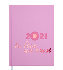 Ежедневник датированный А5 2021 CRAYON BM.2107-10, розовый (BM.2107-10) фото