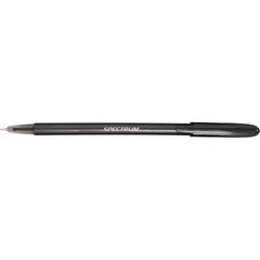 Ручка шариковая Spectrum UX-100-01, непрозрачная черная (36578) фото
