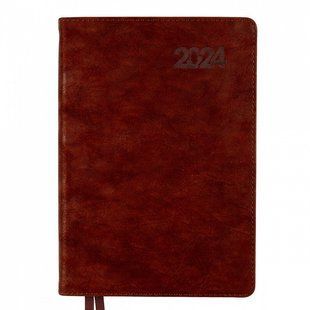 Щоденник датований 2024 А5 Case, 368 стор Leo Planner ., коричневий (252423) фото
