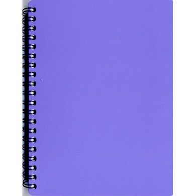 Зошит на спіралі А6, 80арк, MICRO пласт. обкл. фіолетовий TA6380-810 (015262) фото