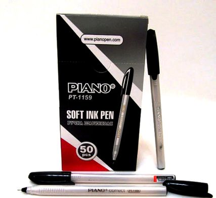 Ручка масляная PT-1159 "Correct" , непрозрачная Piano, черная (030162b) фото