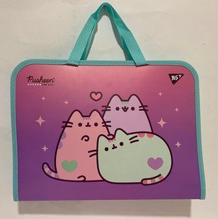 Папка-портф.А4+ на молнії з ткан. ручками Pusheen 491986 YES (491986) фото
