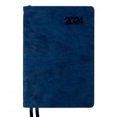 Ежедневник датированный 2024 А5 Case, интегрованный, 368 стр Leo Planner.,темно- синий (252427) фото