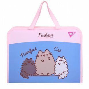 Папка-портфель на молнии В4 с тканевыми ручками Pusheen. 492317 YES (492317) фото