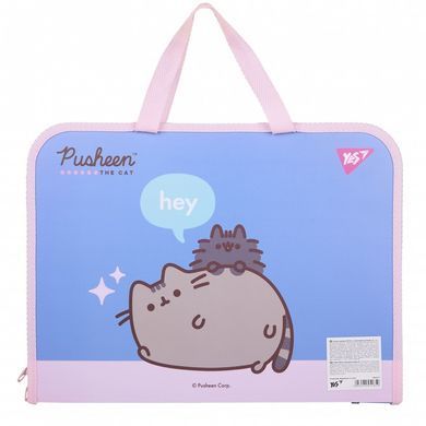 Папка-портфель на молнії В4 з тканевими ручками Pusheen. 492317 YES (492317) фото