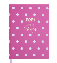Щоденник датований А5 2021 ELEGANT BM.2177-10, рожевий (BM.2177-10) фото