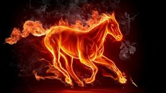 Картина по номерам 20х30 см JS20546 Огненный конь (20546) фото