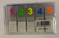 Стикер-закладка пластиковая прозрачная Цифры неоновые 20 шт Р-18 (011277) фото