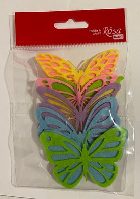 Набір фетрових заготовок Метелики 10 шт в упаковці5,3х7 см 29053 (29053) фото