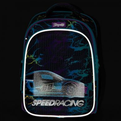 Рюкзак каркасный с ортопедической спинкой 41х29х14,5см S-98 Speed Racing,синий 1 Вересня 559511 (559511) фото