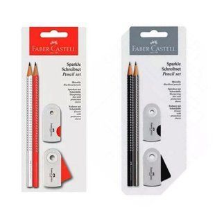 Набір GRIP SPARKLE 218483, 218486 (2 олівця+точилка +гумка), Faber Castell (033044) фото