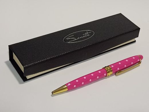 Набор ручка в футляре горох розовый Sonata В-02-7 (В-02-7) фото