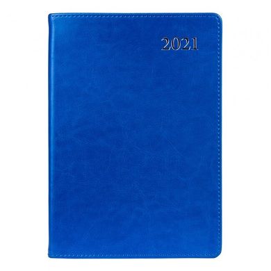 Ежедневник датированный интегральный 2021 А5 384стр Aldento 252013, синий линия (252013) фото