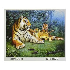 Картина по номерам 30х40 см в коробке KTL1672 Тигрица с тигрятами (234011) фото