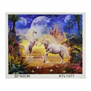 Картина по номерам 30х40 см в коробке KTL1377 Сказочные единороги (234008) фото