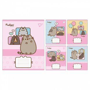 Зошит шкільний 12 аркушів А5 коса лінія YES Pusheen Funny 767604 (767604) фото