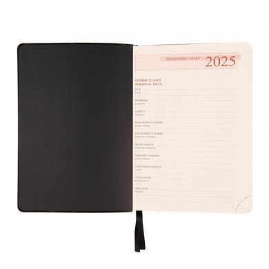 Ежедневник датированный 2025 А5 Boss 368 стр мягкий Leo Planner черный 252514 (252514) фото