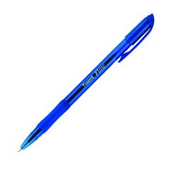 Ручка масляная с грипом FLOW АВ1054-02-А, прозрачная синяя (1054-02-A-AB) фото