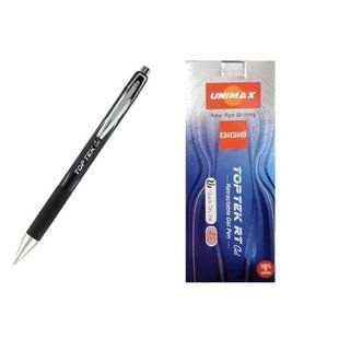 Ручка гелевая автоматическая с гриппом Top Tek Rt Gel UX-134-01, непрозрачная, черная (UX-134-01) фото