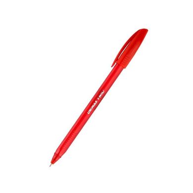 Ручка шариковая Trio UX-104-04, прозрачная красная (36590) фото