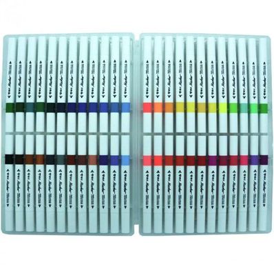 Набор скетч маркеров 48 цветов трехгранные двусторонние, PM515-48 Aihao (PM515-48) фото