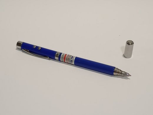 Ручка шариковая 5 в 1 (фонарик LED, лазер, указка телескопическая 46 см, магнит) 267-1 (267-1) фото