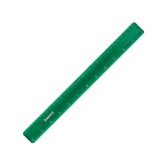 Линейка 30 см пластиковая матовая зеленая, 7530-05-A (7530-05-A) фото