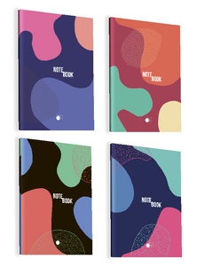 Книга учета А4 96 листов твердая обложка "Abstract notebook" , клетка (011314) фото