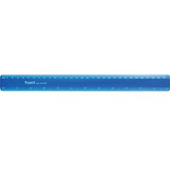 Линейка 30 см пластиковая матовая синяя, 7530-02-A (7530-02-A) фото
