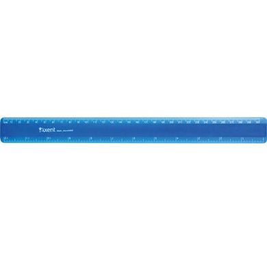 Линейка 30 см пластиковая матовая синяя, 7530-02-A (7530-02-A) фото