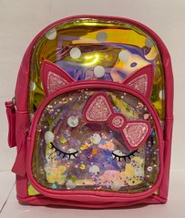 Рюкзак дитячий з підсвіткою шкірзам Котик рожевий 8226-780 (8226-780рож) фото