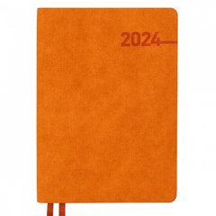 Ежедневник датированный 2024 А5 Integro,, интегрованный, 368 стр Leo Planner.оранжевый (252421) фото