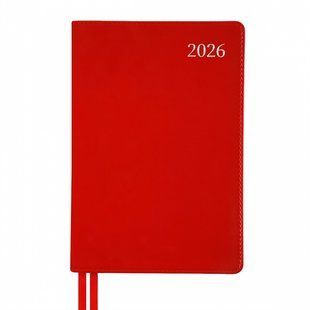 Ежедневник датированный 2026год А5 интегральный 368 страниц Leo Planner Aldento.красный 252671 (252671) фото