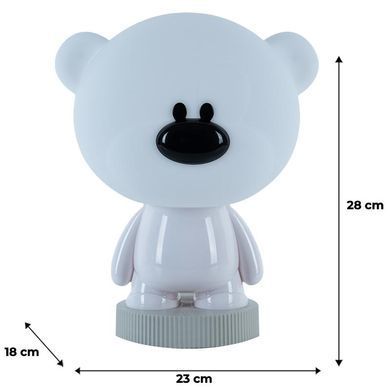 Світильник-нічник LED з акумулятором 2,5W 1200mAh, 5V 8 режимів світла Bear білийК24-490-2-1 (13391010) фото