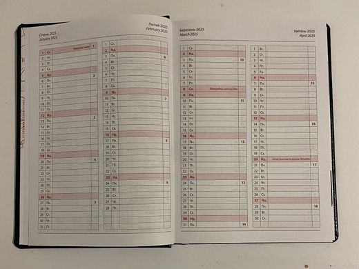 Щоденник датований А5 2025 рік 176 арк Vienna 3В-55 помаранчевий лінія (202535пом) фото