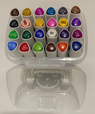 Набор двухсоронних скетч маркеров 24 цвета 2668-24 (2668-24) фото