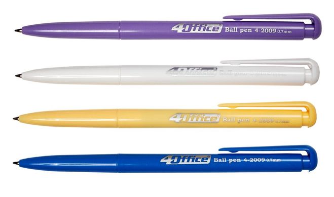 Ручка кулькова автоматична 4-2009 кольоровий корпус, синя 4Office /40/ (аналог Winning) (4-2009) фото