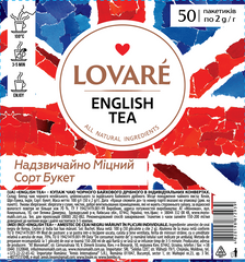 Чай чорный English tea 50 пакетов Lovare (160330) фото
