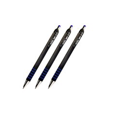 Ручка шариковая автоматическая 567 прорезиненная, синяя Aihao /24 / (030204) фото