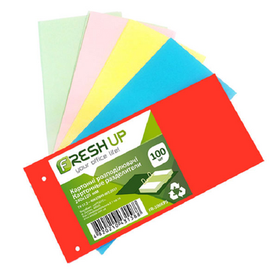 Розподілювачі картонні 105х240 100арк, кольоровий Fresh Up (100828) фото