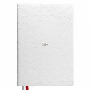 Щоденник датований 2024 А5 Saga , 368 стор Leo Planner ,білий (252454) фото