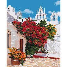 Картина по номерам 40х50 см KHO3577 Цветущая Греция (234083) фото