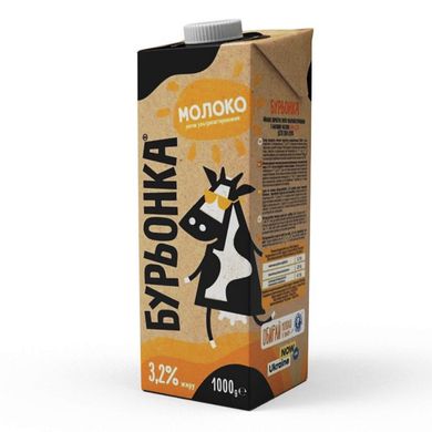Молоко Бурьонка 1л. 3,2%/12/ (160801) фото