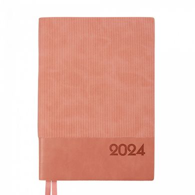 Щоденник датований 2024 А5 Velvet 368 стор Leo Planner ., рожевий (252430) фото