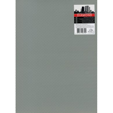 Тетрадь на спирале сбоку А4, 80 листов, Даймонд, пластиковая обложка, черный+серый (015292) фото