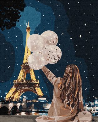 Картина за номерами 40х50 KHO4763 Незабутній вечір у Парижі (4763) фото