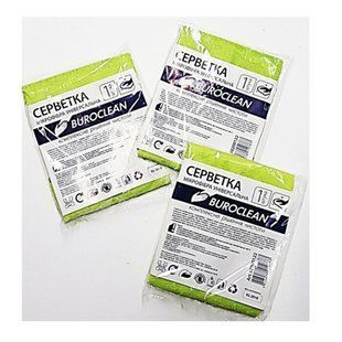 Салфетка микрофибра универсальная Buroclean 30х30 (10200122) фото