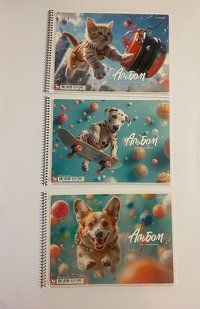 Альбом для малювання, спiраль, 20арк, 120г/м2, УФ лак, Школярик PB-SC-020-8026 (1311122) фото