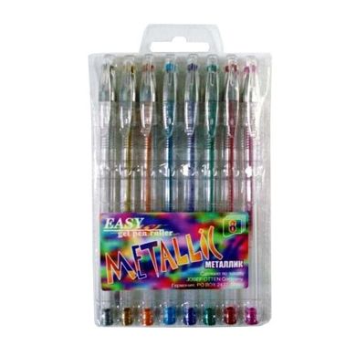 Набір ручок гелевих 8 кольорів Металік ЕА888-8GL, Josefоtten (032109) фото